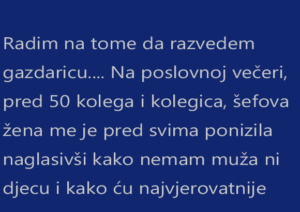 Radim na tome da razvedem gazdaricu….